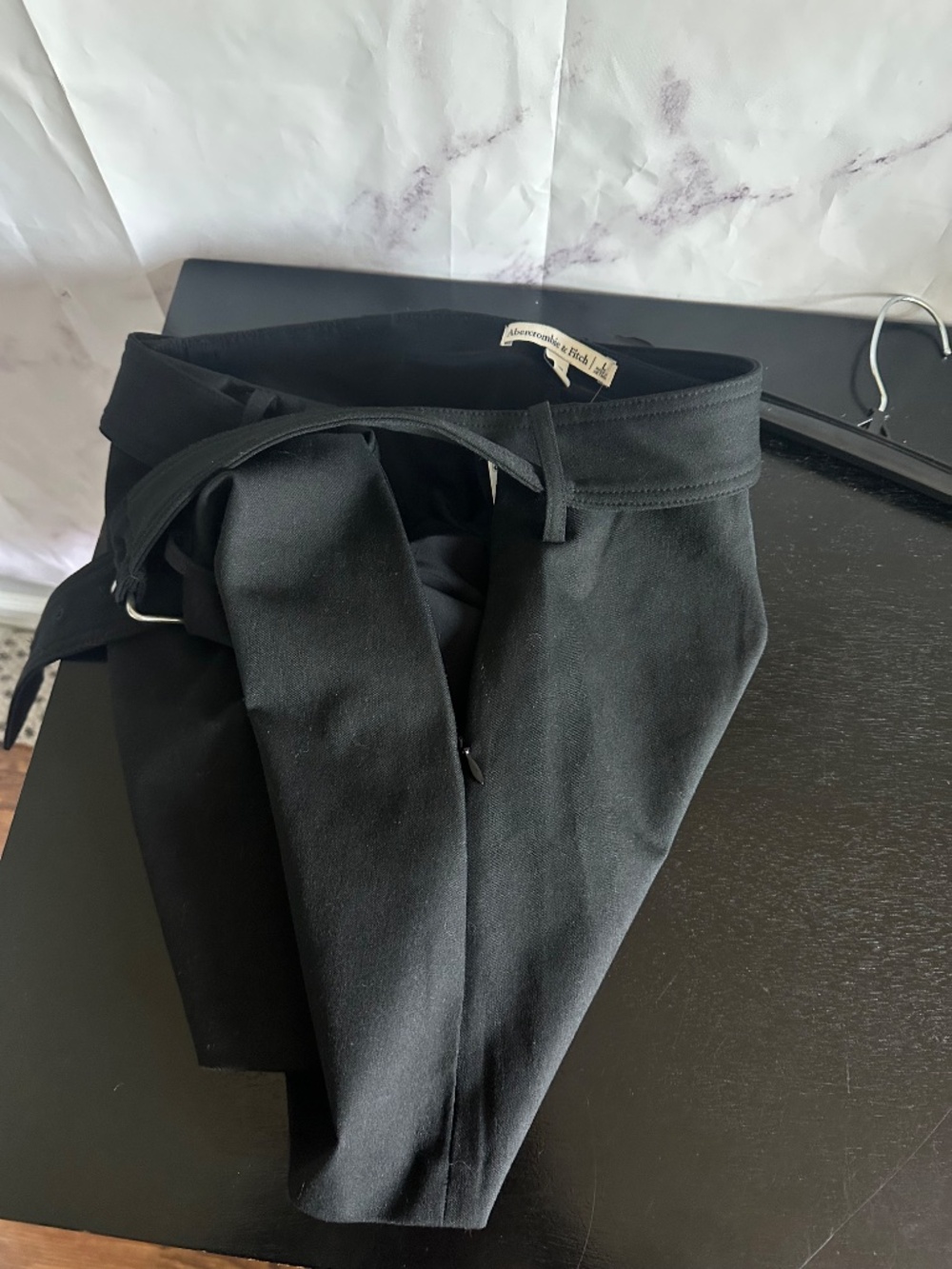 ABERCROMBIE & FITCH BLACK BELTED MINI SKIRT/SKORT - CURVE LOVE WOMENS LARGE NWT - Picture 8 of 9